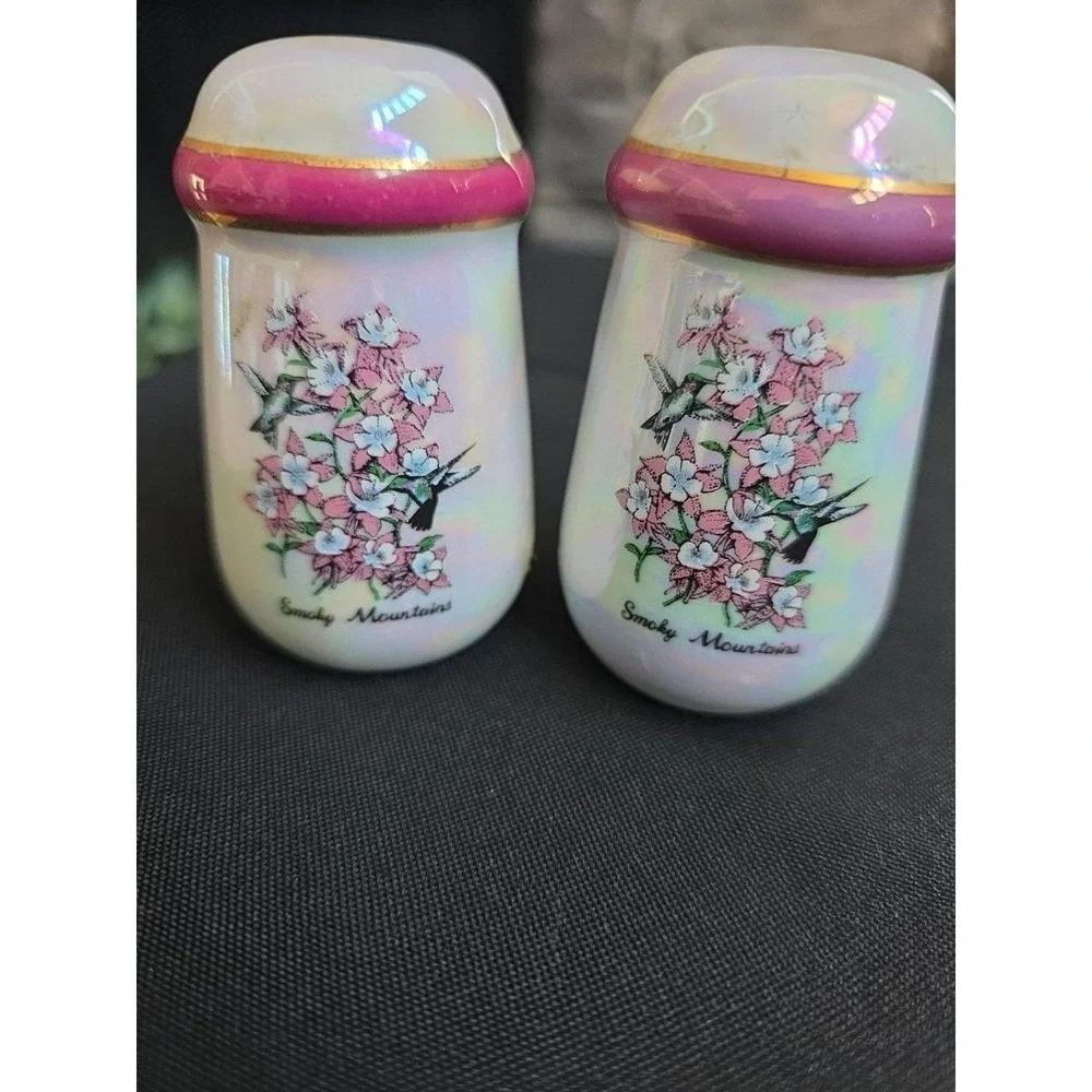 VTG Iridescent SMOKEY MOUNTAINS  Souvenirs Salt and Pepper Shakers